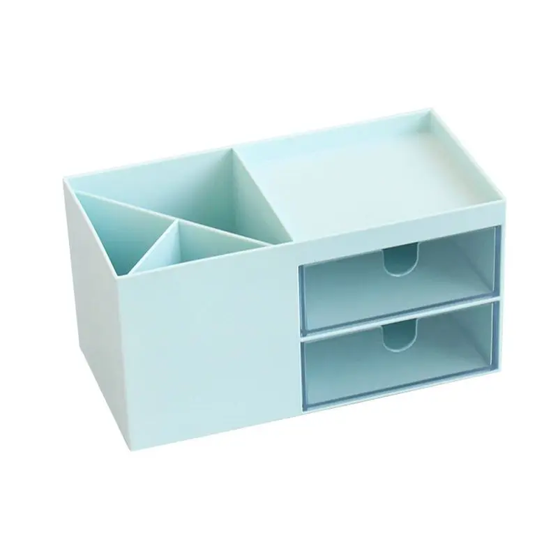 

Multi-purpose Desktop Earphone Storage Box Creative Pen Holder Makeup Cosmetic Organizer Office Student Drawer Stationery Case