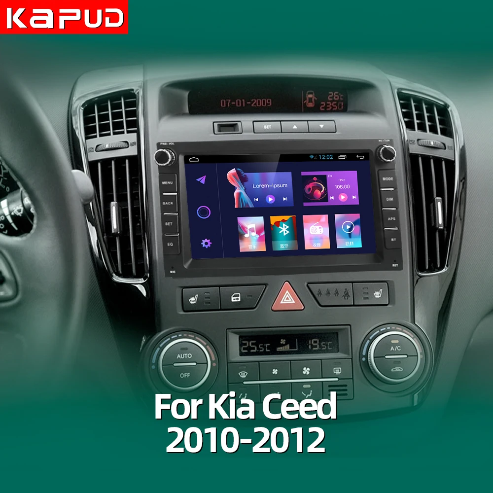 Adattatore Per Cornice Auto 9 Pollici Per Kia Ceed 2012 – Kit Montaggio Cruscotto Per Radio Android 2DIN (Nero, Guida A Sinistra)