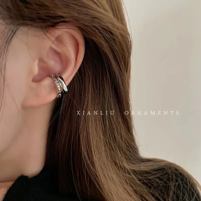 Ear Clip Earrings Clip Earrings Ear Clip Ear Accessories Punk Irregular Geometric Ear Cuff Earrings for Women Non-Piercing Metal Ear Clip Fake Cartilage Fashion Jewelry Party