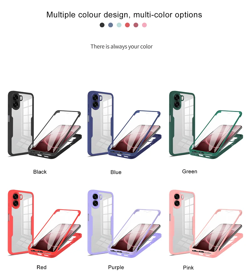 Full Body 360° Protection Clear Screen Protector Case
