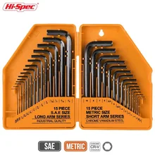 

Hi-Spec Allen Wrench 30pc Metric SAE Hex Key L Wrench Chromium vanadium Steel Spanner Long Arm Screwdriver Tool Set in Toolbox