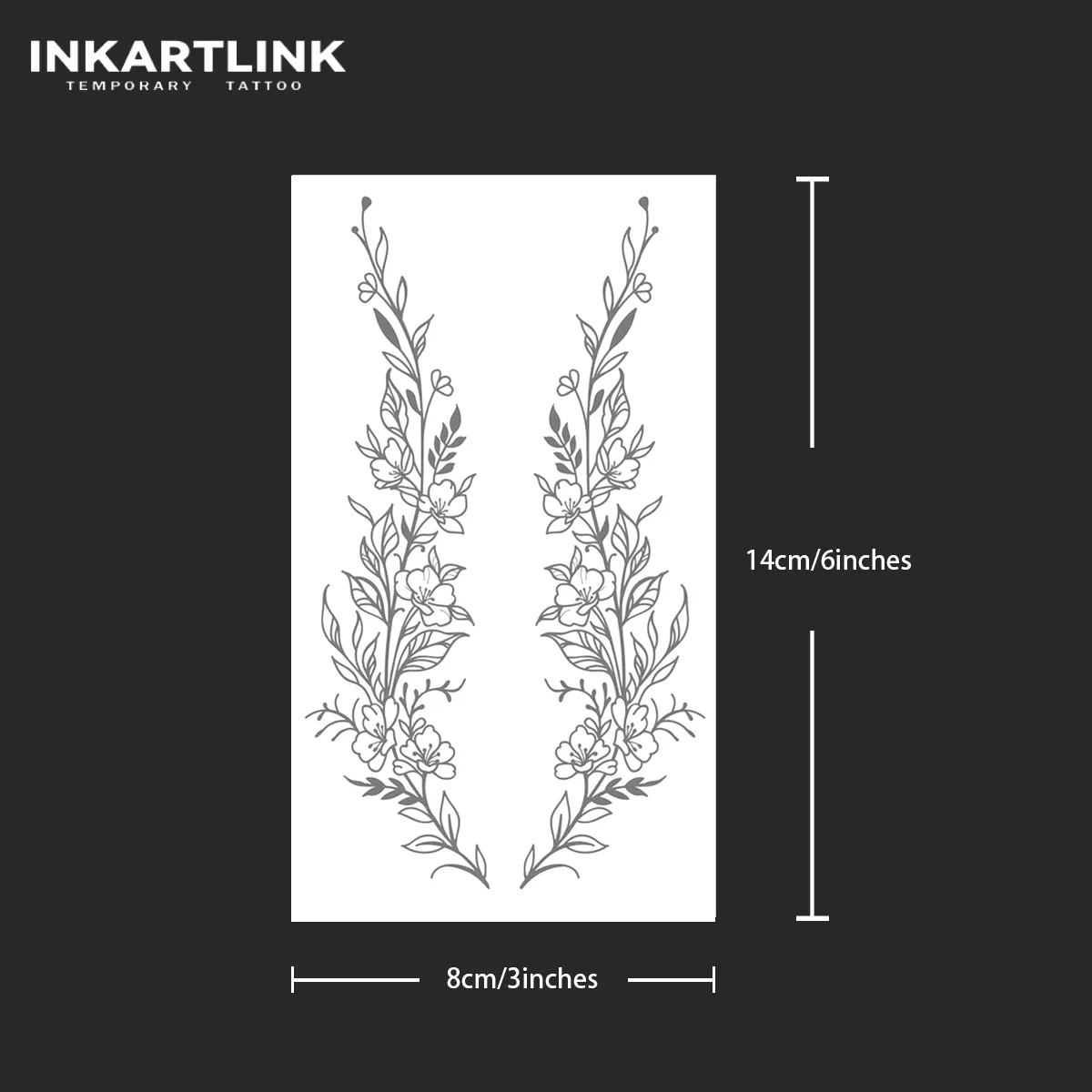 Flower vine Temporary Tattoo,Lasts To 15 Days New Technology Magic Waterproof Semi Permanent Sticker. 4