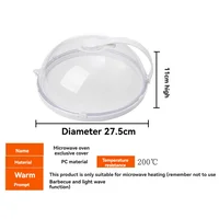 Couvercle anti-éclaboussures pour micro-ondes, couvercle chauffant pour four domestique, couvercle Transparent pour plaque, accessoires d'ustensiles de cuisine-AT64 6