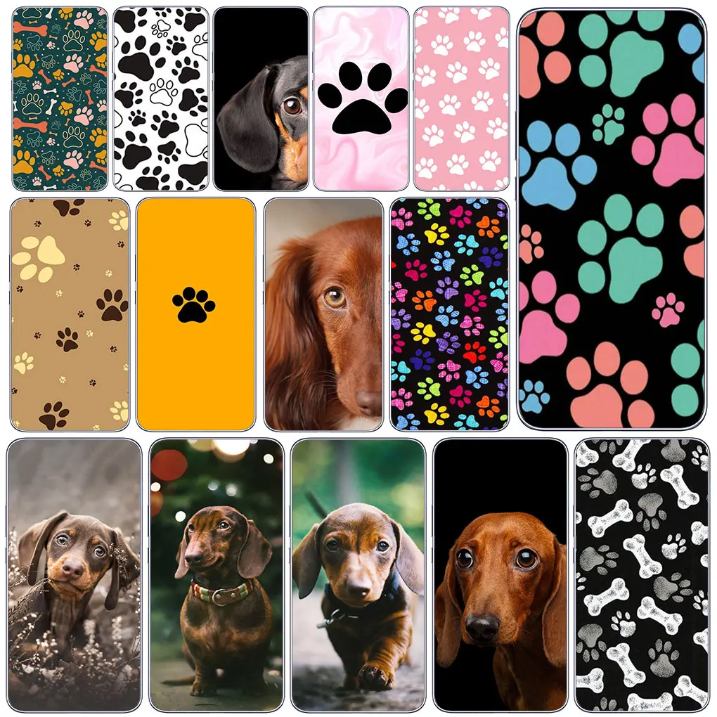 Custodia Per Telefono Dachshund Cute Dog Paw Per Motorola Moto One G8 G7 Play Action Fusion Plus Power Vision Zoom Hyper Macro Involucro