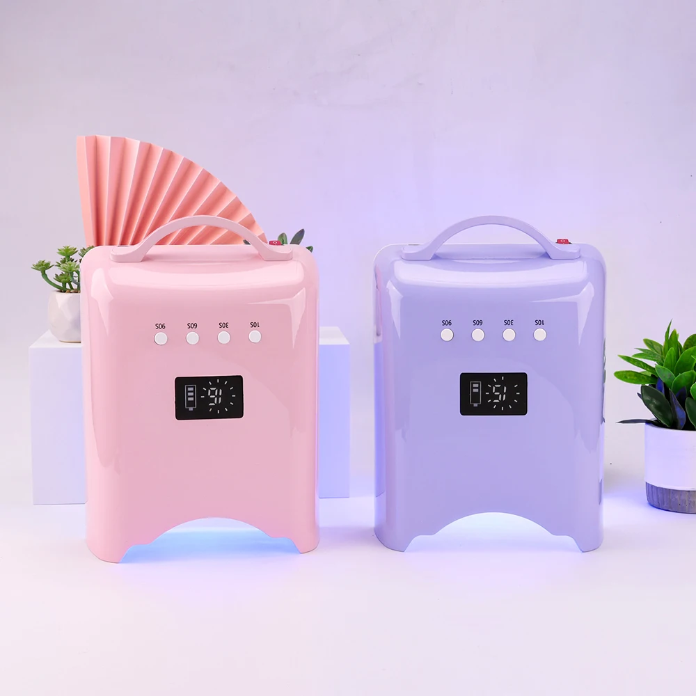 새로운 78W 충전식 배터리 LED UV 램프 무선 매니큐어 페디큐어 강력한 경화 빛 무선 네일 건조기 빠른 건조 손톱