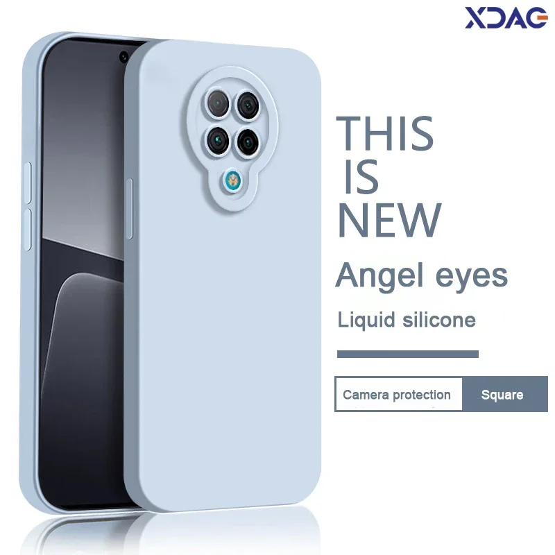 Квадратный чехол с ангельскими глазами для Xiaomi PocoF2 Poco F2 Pro F2Pro, оригинальный матовый чехол, Мягкий противоударный чехол из жидкого силикона
