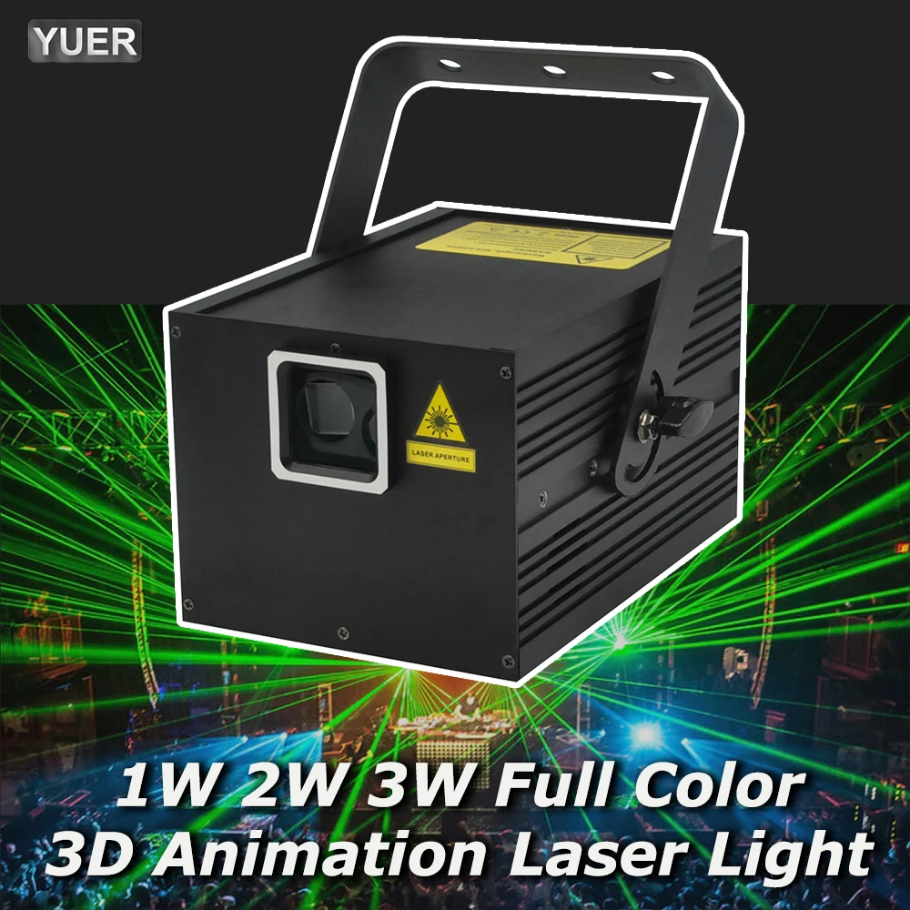 1W 2W 3W Con Ilda Stage 3D Animation Scanner Dj Laser Light Dmx Beam Projector Bar Club Discoteca Festa Di Natale Spettacolo Di Nozze