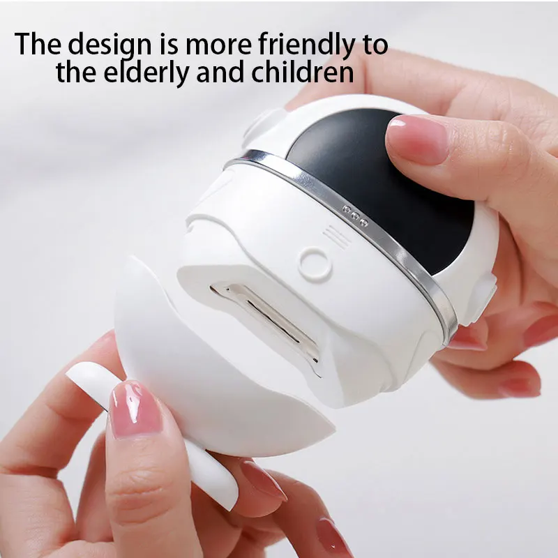 Electric Nail Clipper Automatic Nail Trimmer Safe Rechargeable Fingernail Cutter with Nail File for Kids Portable Manicure Tool