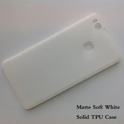 Ultra - Thin Clear & Matte Solid Color TPU Case - Protective Silicone Back Cover for Huawei P9 lite (WHITE)