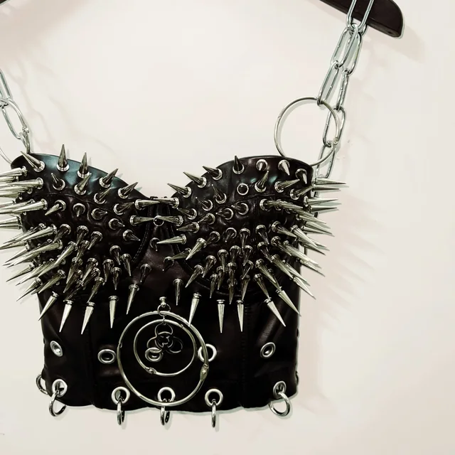 Spikey Cropped Bustier Top 3
