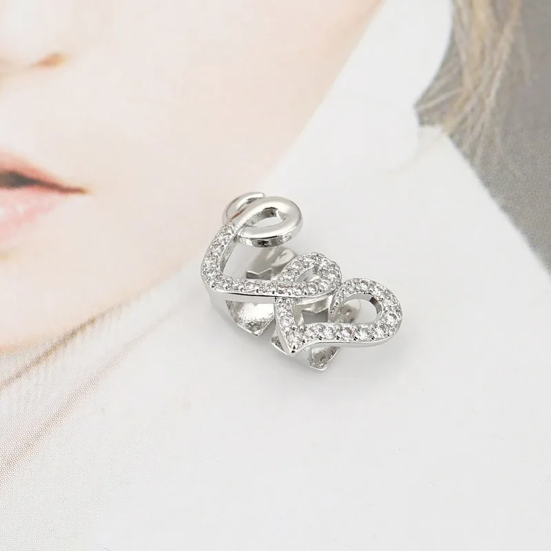 24K Gold Plated Twin Heart Grillz - Micro-Pavé Zircon Hip Hop Dental Jewelry, Removable Gold Teeth for Parties & Music Events