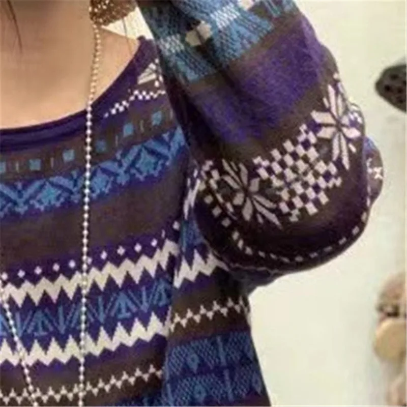 Limiguyue Retro Jacquard Pattern Wool Sweater - Image 7