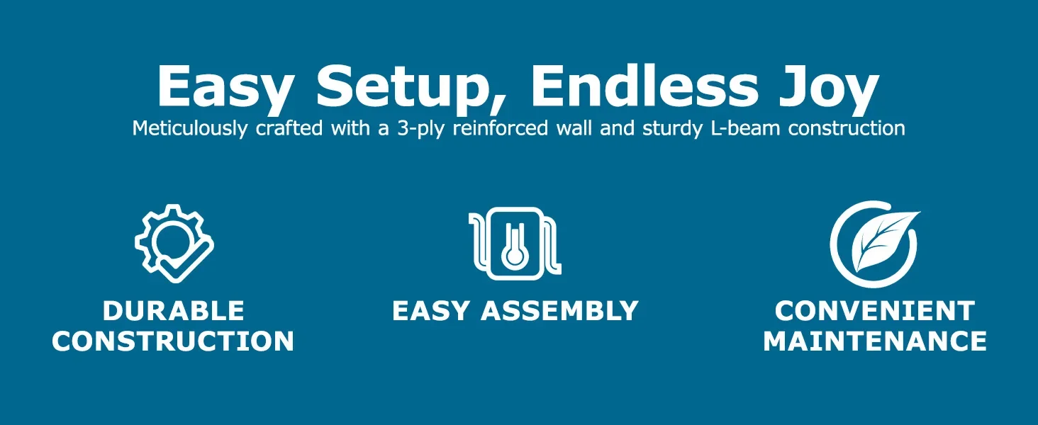 Easy setup, endless joy. Durable Construction, Easy Assembly, Convenient Maintenance