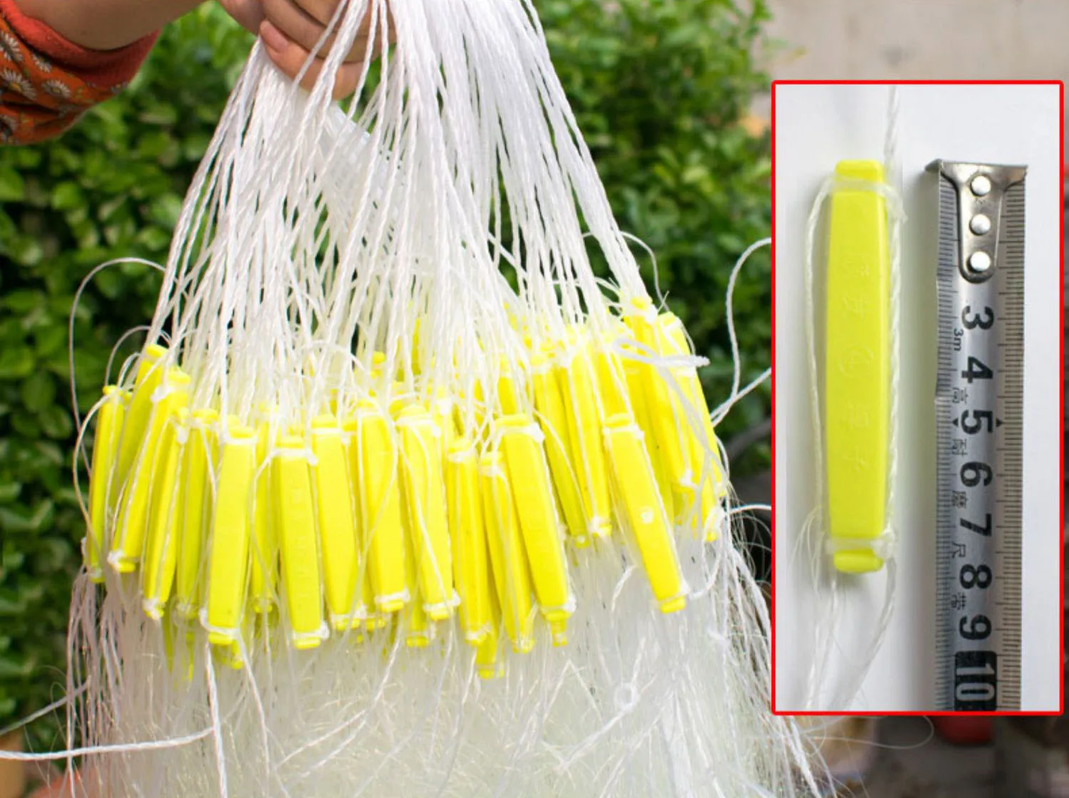 Description Picture 6 of item20m 35m 50m fishnet sticky mesh 3-layer floating net ,gill net