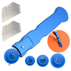 FOSHIO Blank Holder Vinyl Cutter Knife Carbon Fiber Film Paperback Slitter Wrap Car Door Sticker Edge Cutting Tool Metal Blades