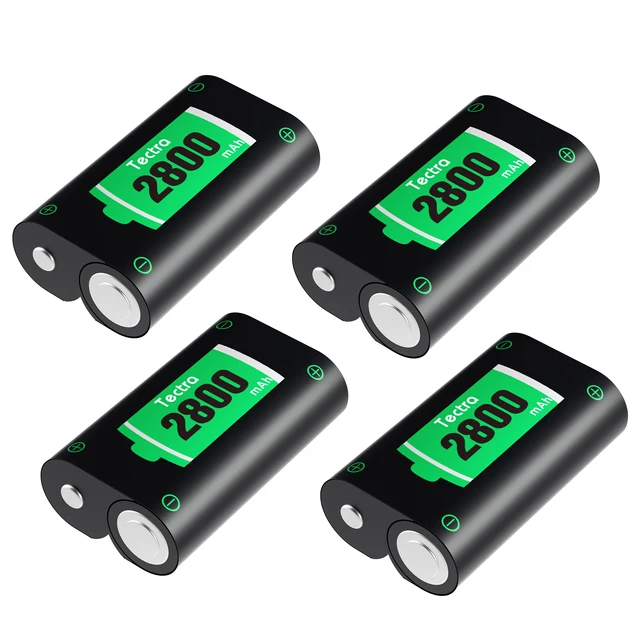 Batteria Ricaricabile Da 2800Mah Led Caricatore Doppio Usb Per Xbox One Xbox One Elite Xbox One X Xbox Series X Xbox One S Xbox Series S