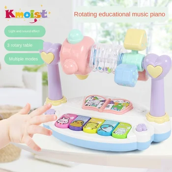 Baby Toys Rotating Music Piano with Light Sound 12 to24 Months Educational Toys Animals Sounding Keyboard Kids Playing Type Gift 1
