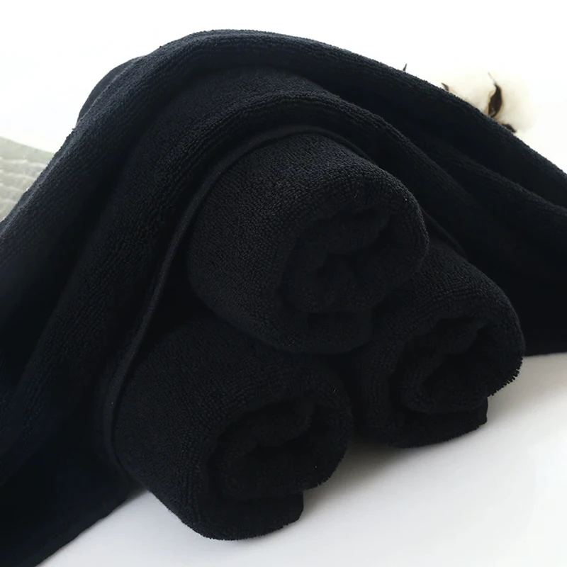 Black salon towel super soft absorbent microfiber towel suitable for salon hand gym spa and family hair care hotel beauty salon 3