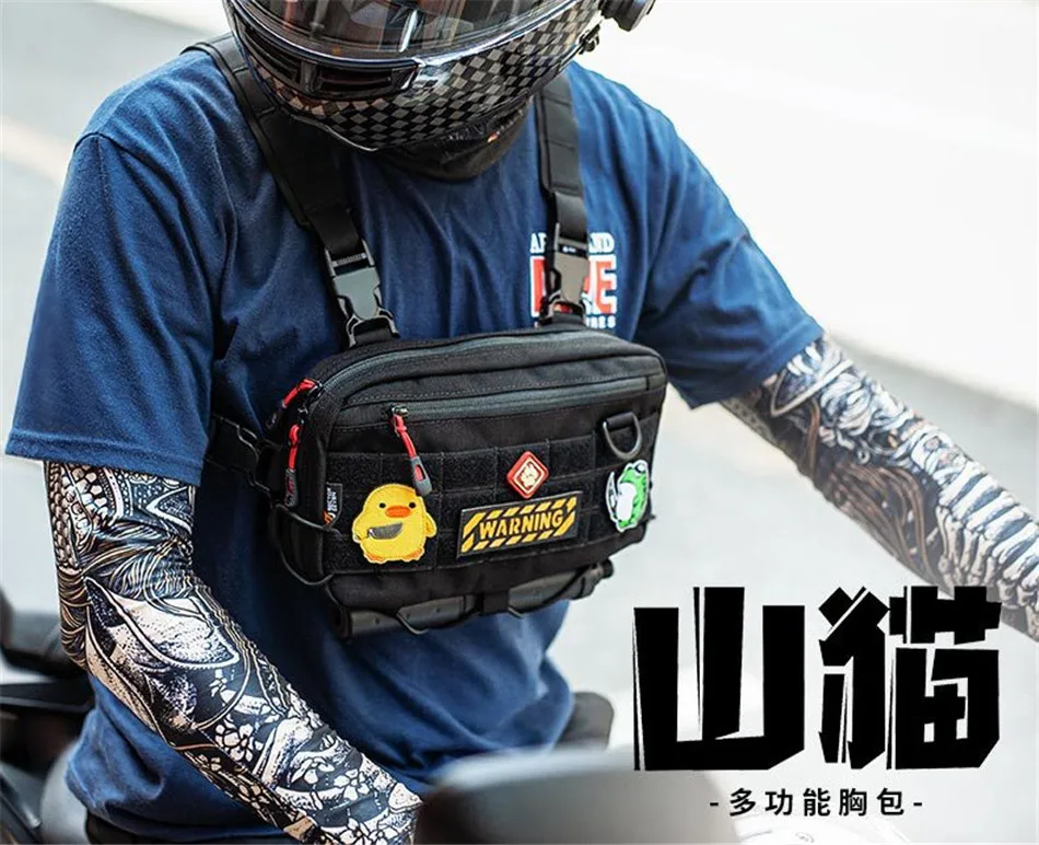 Description Picture 2 of itemOutdoor Multifunctional Tactical Accessory Vest Bag Military Fan Hiking Chest Bag Fashion Casual Shoulder Packpack Mobile Wallet