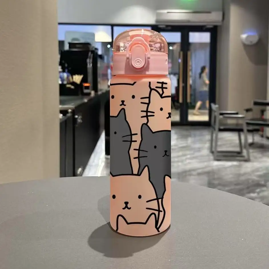 زجاجة مياه كارتون كات 780 مل مطبوعة ثلاثية الأبعاد...