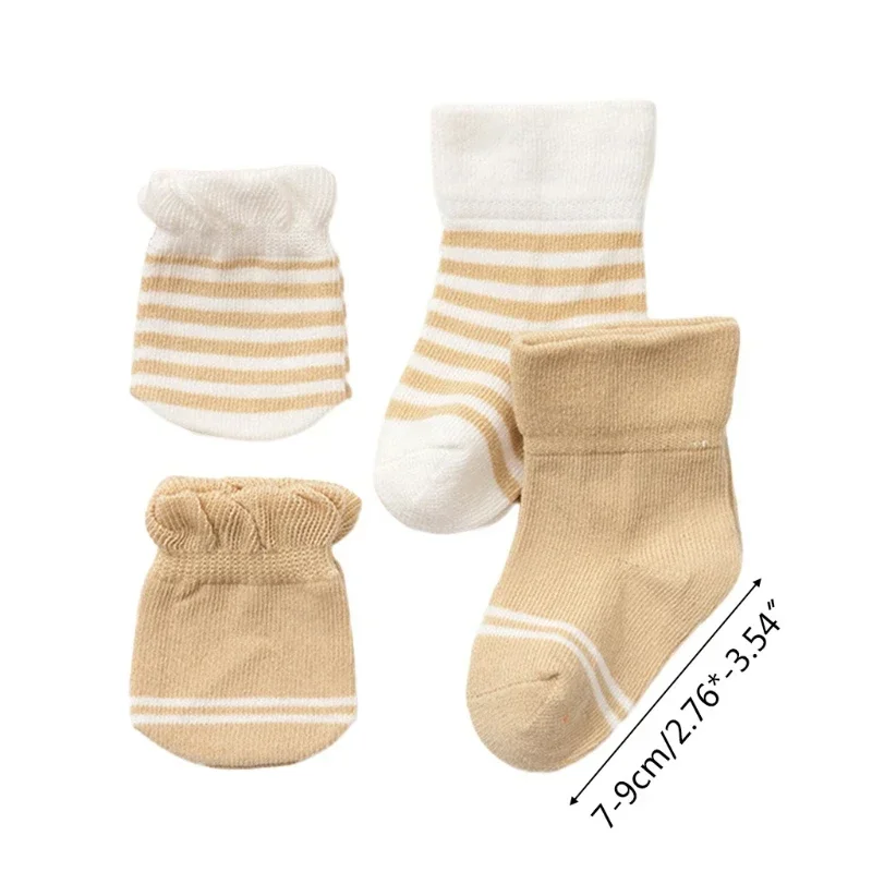 4 Pairs Children Newborn Baby Socks Scratch Resistant Breathable Elasticity Face For Protection Gloves Gift For Fall Winter baby mittens anti scratching gloves