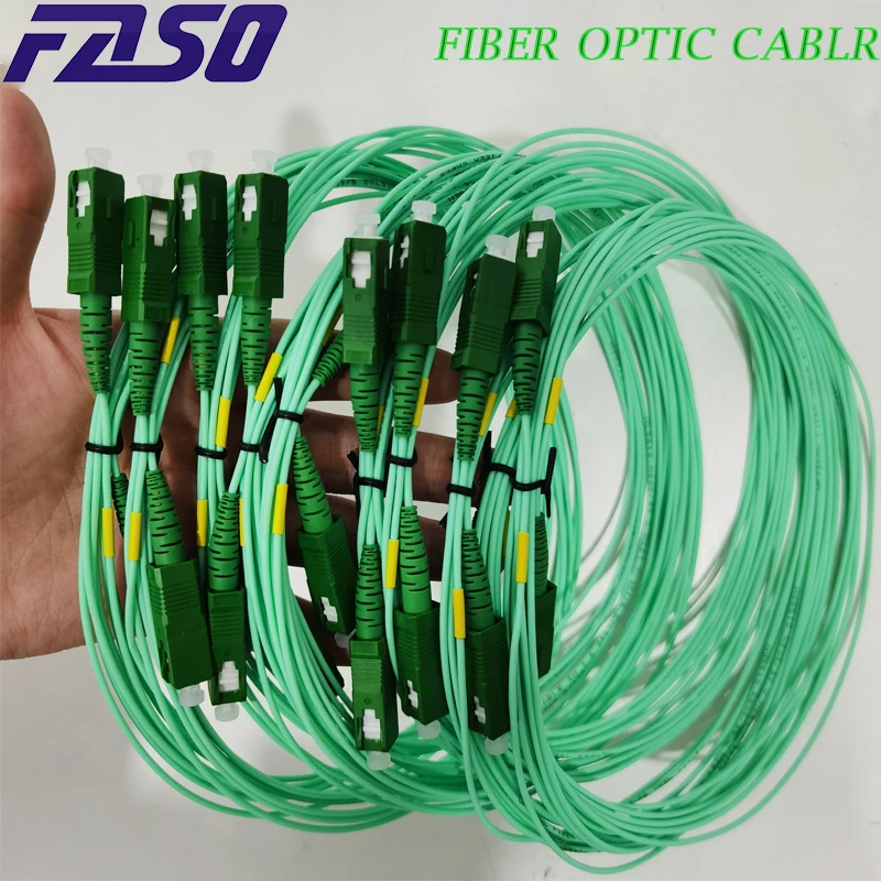FTTH Jarretiere 1.6mm 3.5m Aqua G657A2 Fibra Optica Patch Cable Green Jumper SC Simplex SM SX SCAPC Optical Fiber Patch Cord