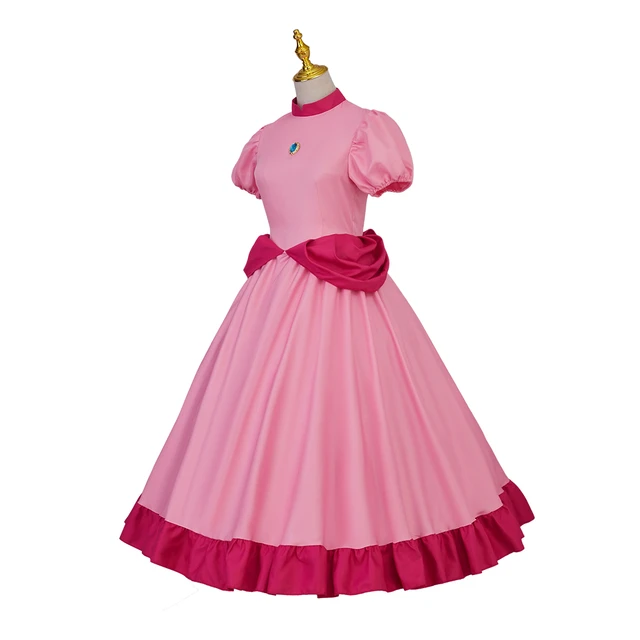 Costume De Cosplay Princesse Peach Pour Femme, Robe De Bal Rose