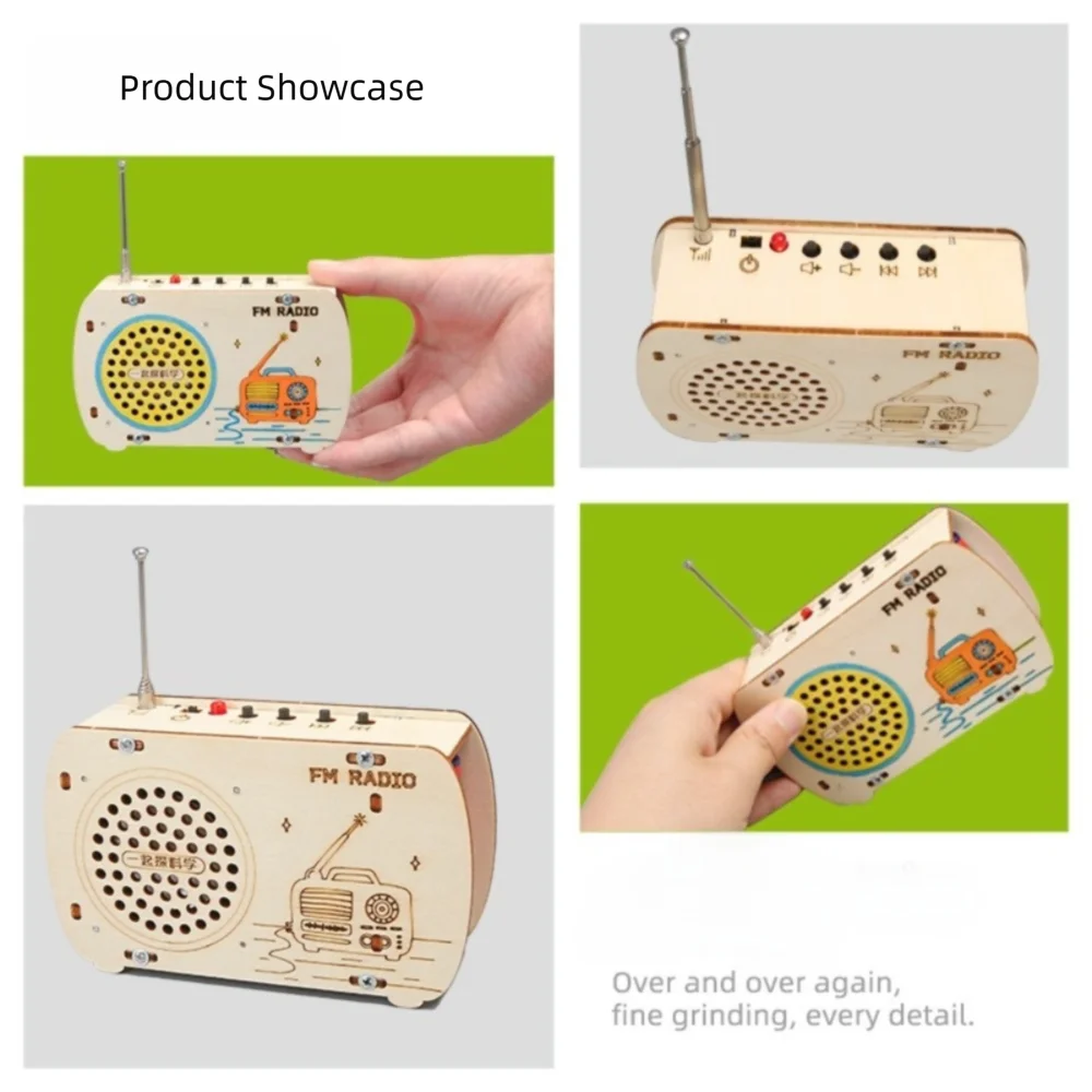 Wooden Radio Kit: Mechanical Assembly Hands-On Learning and DIY Craft