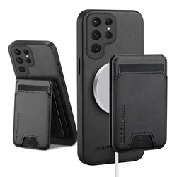 Leather Wallet Card Holder Case with Mag - Safe Stand and Magnetic Cover - Galaxy S26 Plus (Black)