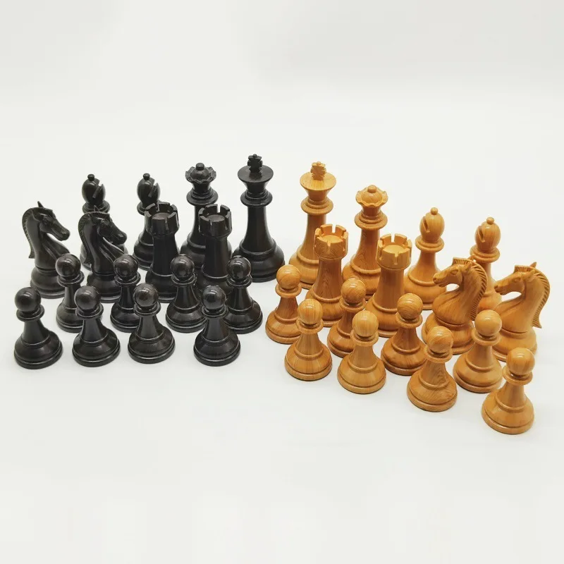 Chess Pieces Large Chess King Height 92mm Resin Wood Grain Weighted Competition Specific Staunton International