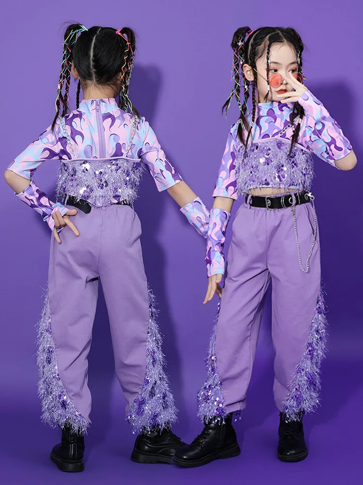 

Jazz Dance Costumes for Girls Autumn Winter Suits Runway Catwalks Cool Outfits Streetwear