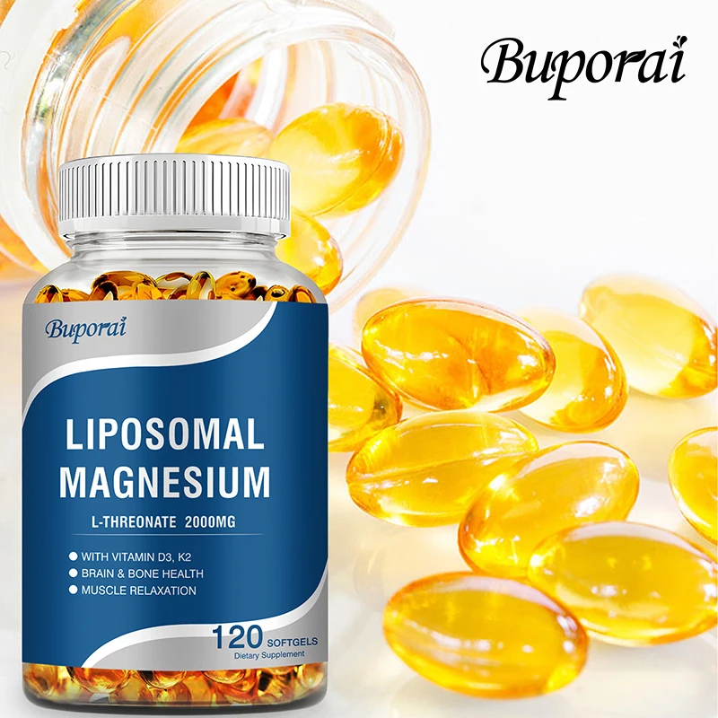 Liposomal Magnesium L-Threonate-Supports Brain, Bone, Heart, Muscle Health and Promotes Sleep