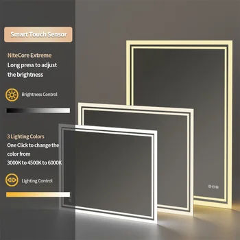 LUVODI Illuminate LED Backlight Bathroom Mirror Frameless Dimmable Defog Bath/Shower/Shaving Mirror 7