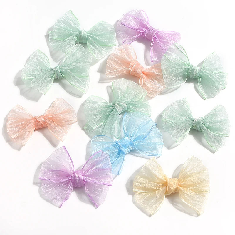 10 Stück Band Bogen knoten Band Fliege DIY Braut Haar Kleidung Dekor Party liefert nach Hause Hochzeits dekoration Handwerk Geschenk zubehör – Detail 3