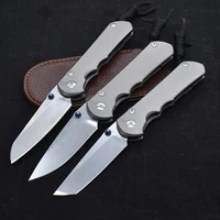 Chris Reeve CR S35VN Blade Ball Bearing  Stone Wash Titanium Alloy Survival Tool Outdoor Camping Knife High Hardness Sharp EDC 2