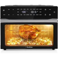 32QT Extra Large Air Fryer, 19-In-1 Air Fryer Toaster Oven Combo with Rotisserie and Dehydrator, 6 Accessories, 1800w, Black 1