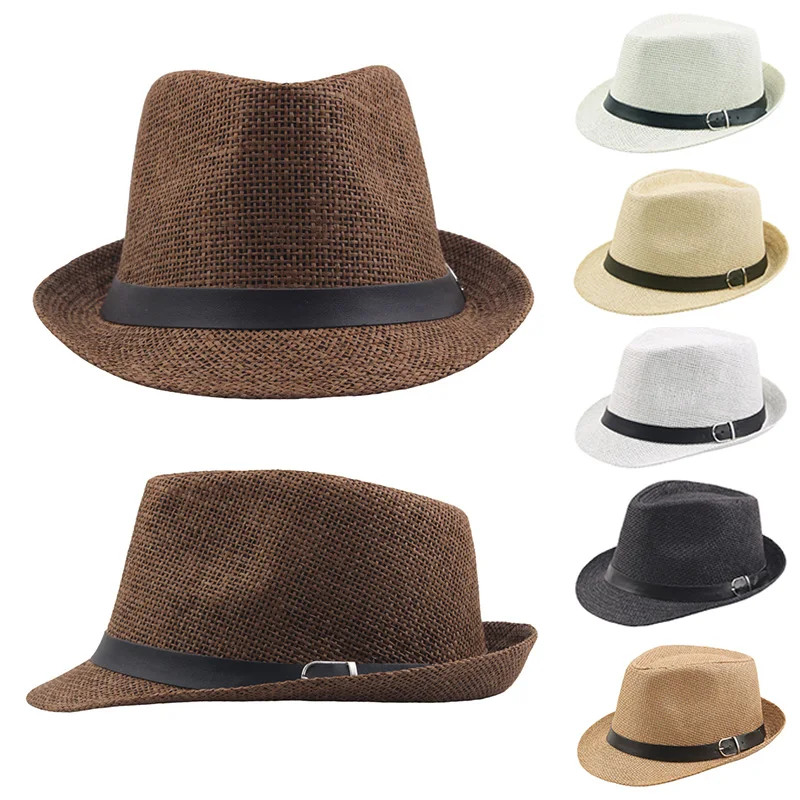 2023 New Spring Summer Retro Men's Hats Fedoras Top Jazz Plaid Hat Adult Bowler Hats Classic Version Chapeau Hats 1
