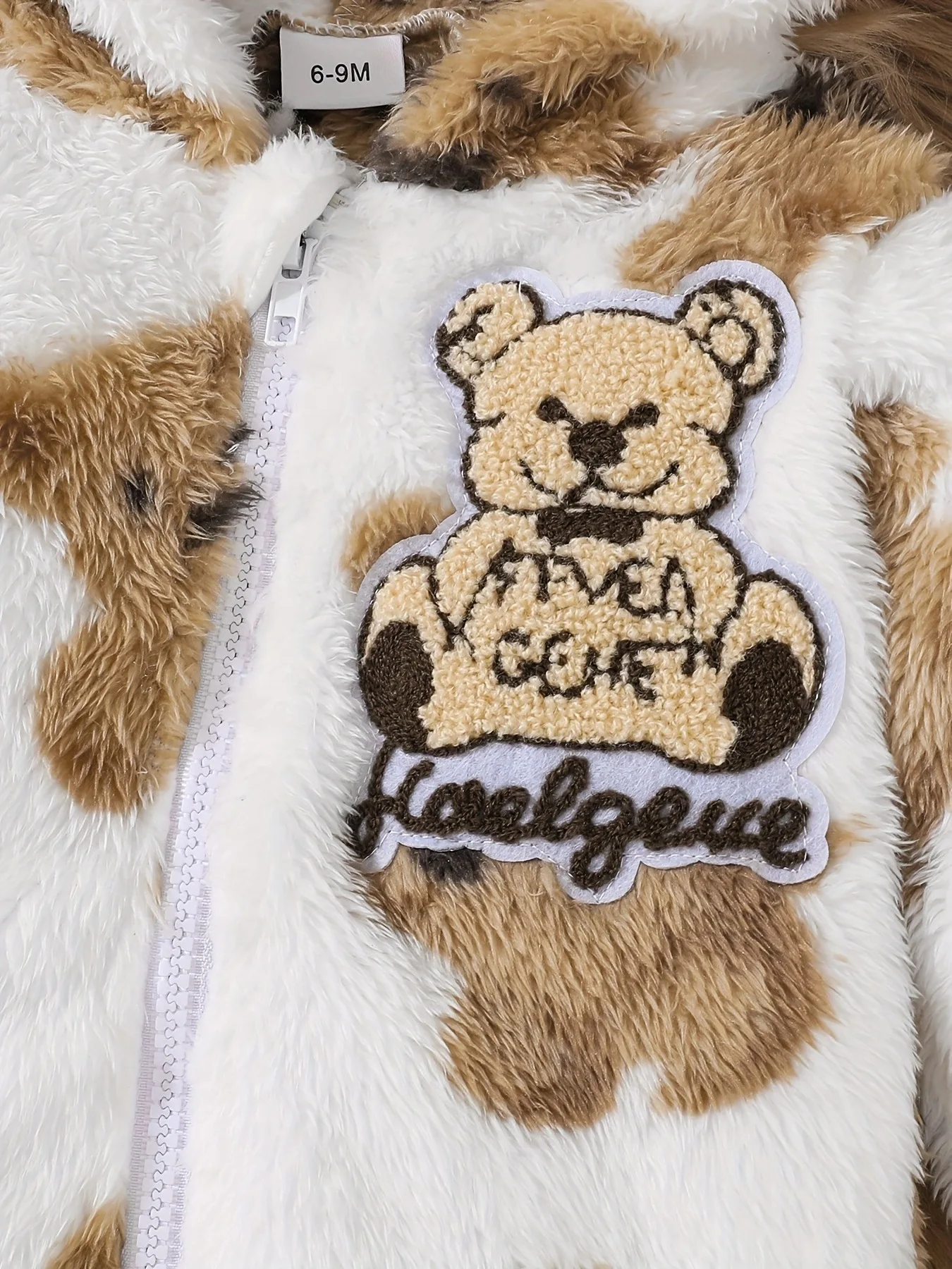 Baby boys Autumn and winter cute baby bear head pattern long-sleeved hooded sports coat