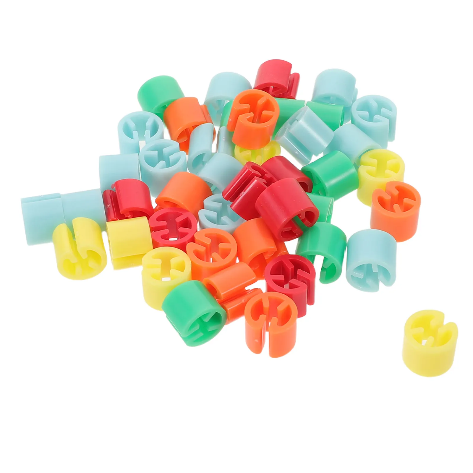 150Pcs 컬러 플라스틱 옷걸이 태그 옷장 정리를 위한 라운드 의류 사이즈 마커 소매용 옷 분리대 의류