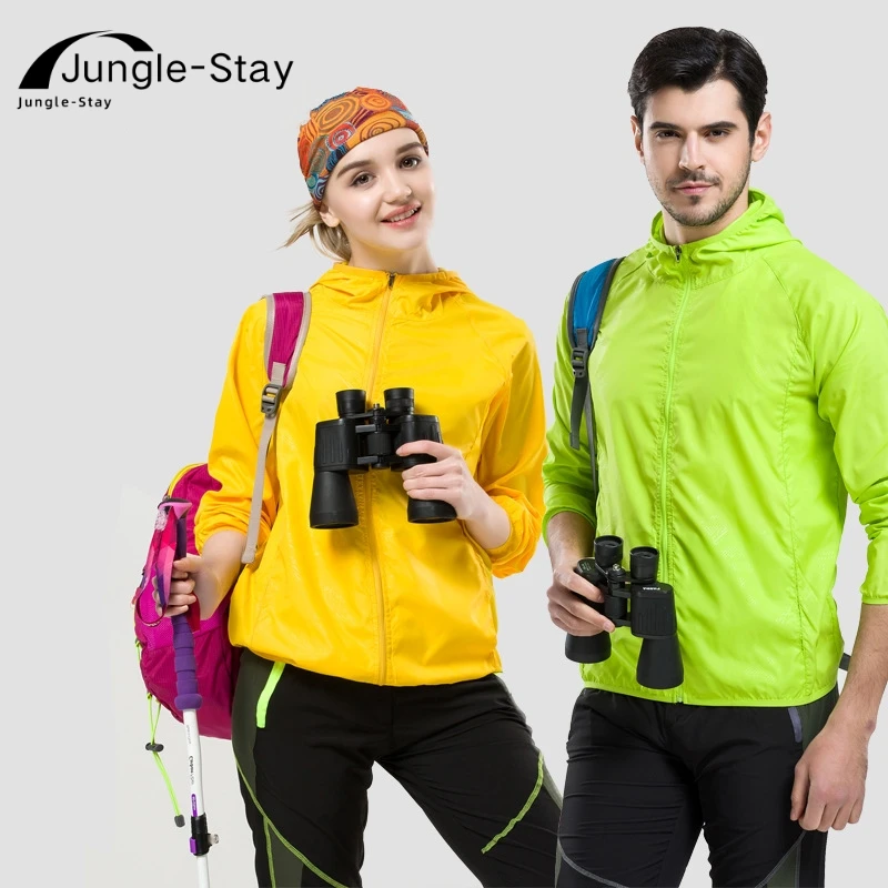 

Men Women HikingJacket Waterproof QuickDry Camping Hunting Cycling Clothes SunProtective OutdoorSports Coats Anti UV Windbreaker