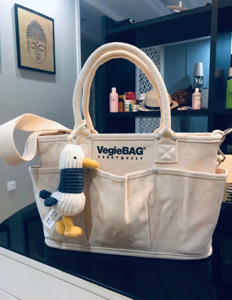 Large Capacity Stylish Multifunctional Ladies Tote Bag Large Capacity Mother and Baby Shoulder Cross-body Canvas Bag