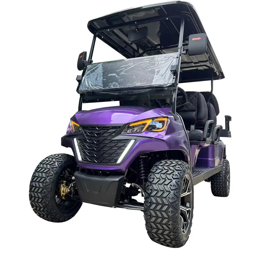 Strada Legale 4 6 Posti Golf Car 5Kw Motore Sospensione Indipendente Freno A Disco Servosterzo 12 Pollici Pneumatici Elettrico Golf Buggy Car