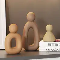 Simple Family Statue Modern Style Home Decor Hollow Sculpture Nordic Living Room Ornaments Bedroom Decoration Figurines Gift 3