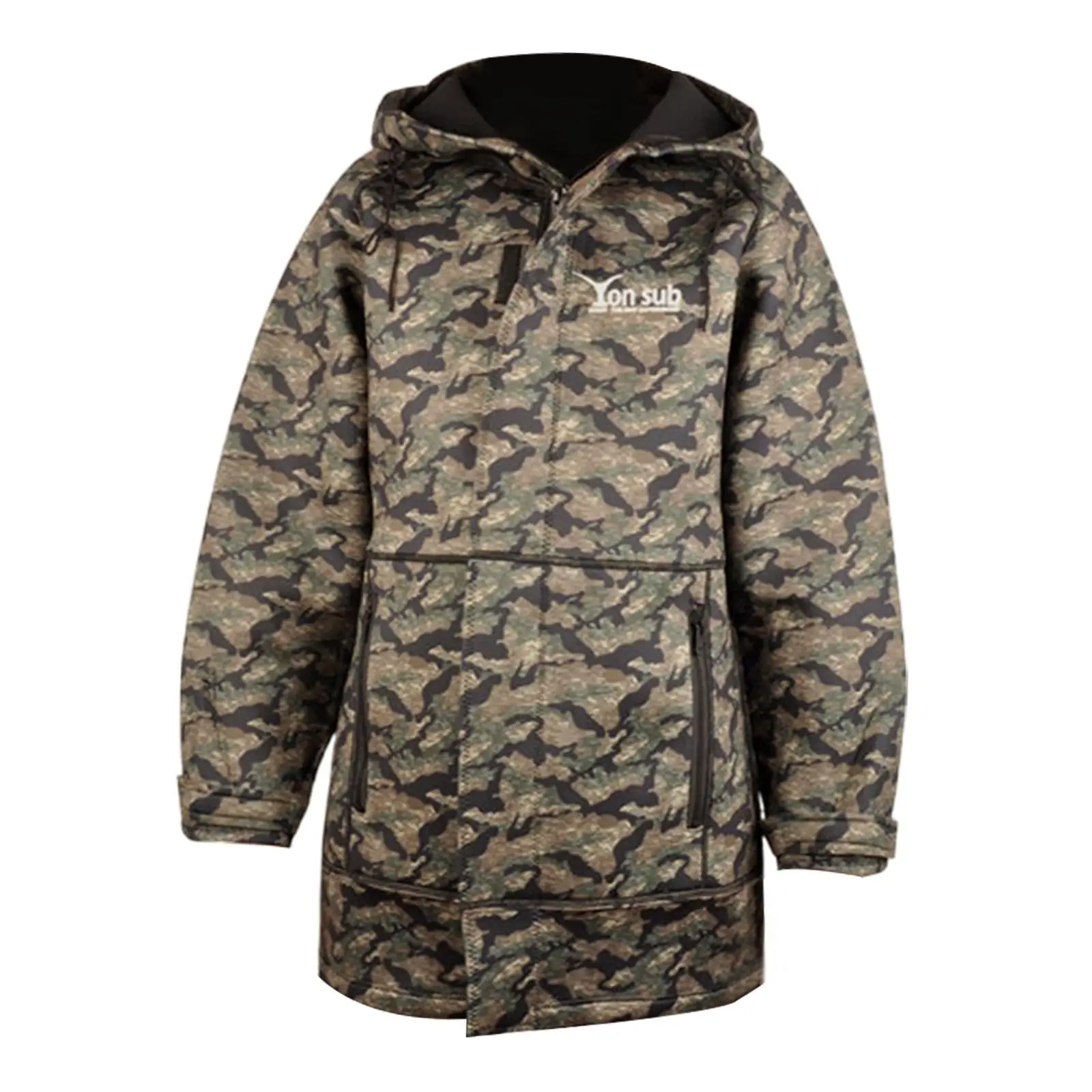 Waterproof Parka Wetsuit Sun Protection Windproof Hooded Jacket Warm Coat for Outdoor Water Sports Surfing Kayaking Camping