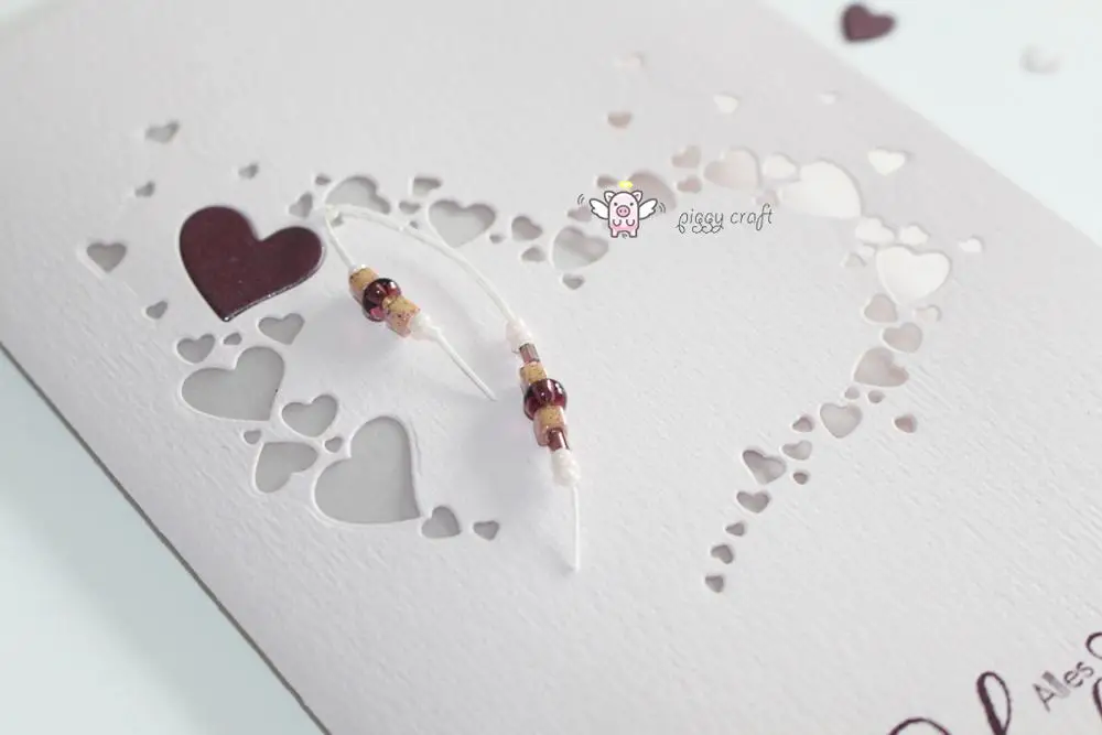 Mmao Handwerk Metall Stahl Schneiden Sterben Neue Liebe herz form streifen Schablone Für DIY Scrapbooking Papier/foto Karten Präge stirbt
