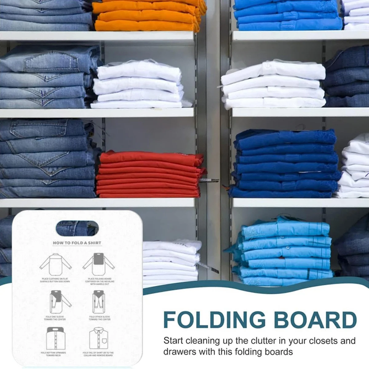 Clothes Folding Board, Organizer, Smooth Surface T-Shirt Easy To Fold Sturdy Folder, Durable Folder Board For T-Shirts, Pants