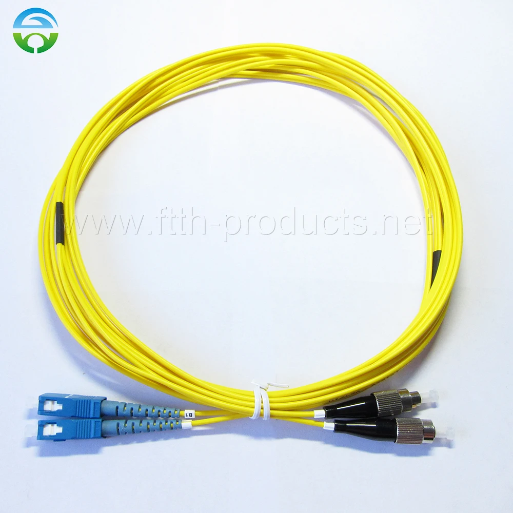 10 Pc Patch Cord Sc/Upc-Fc/Upc Sm Duplex G652D 3.0