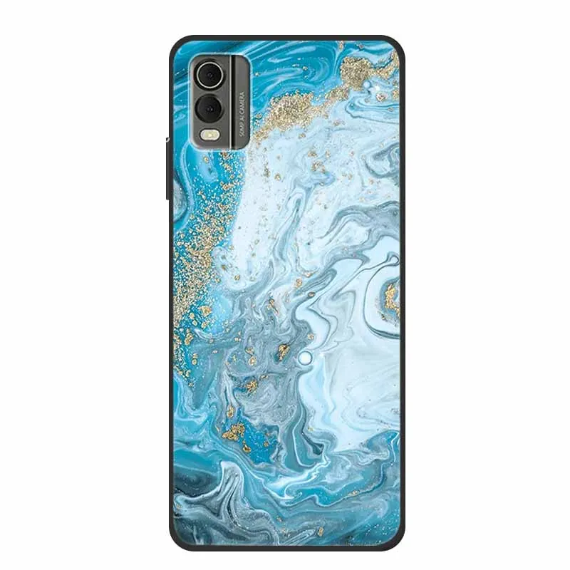 Luxury TPU Soft Silicone Back Cover with Lovely Floral Design - Shockproof Phone Protector