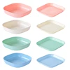 Wheat Straw Plate Lightweight Plastics Plate  Fruits Plate Reusable Tableware for Kids Toddlers Adults Multi-color 1