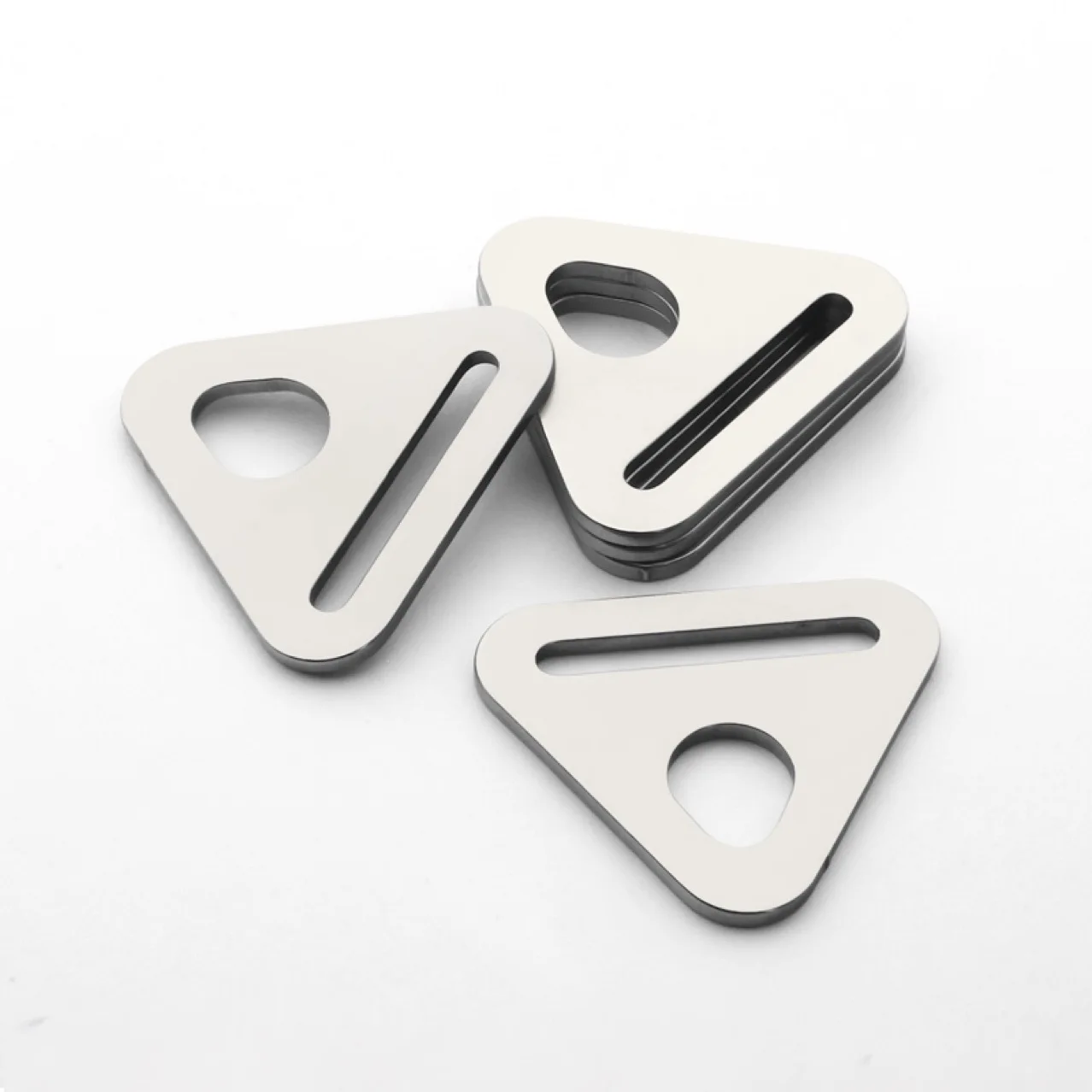 5Pcs 스테인레스 스틸 삼각형 버클 28mm 조절기 삼각형 반지 바 캐러밴 텐트 고정 버클 가방 수하물 액세서리